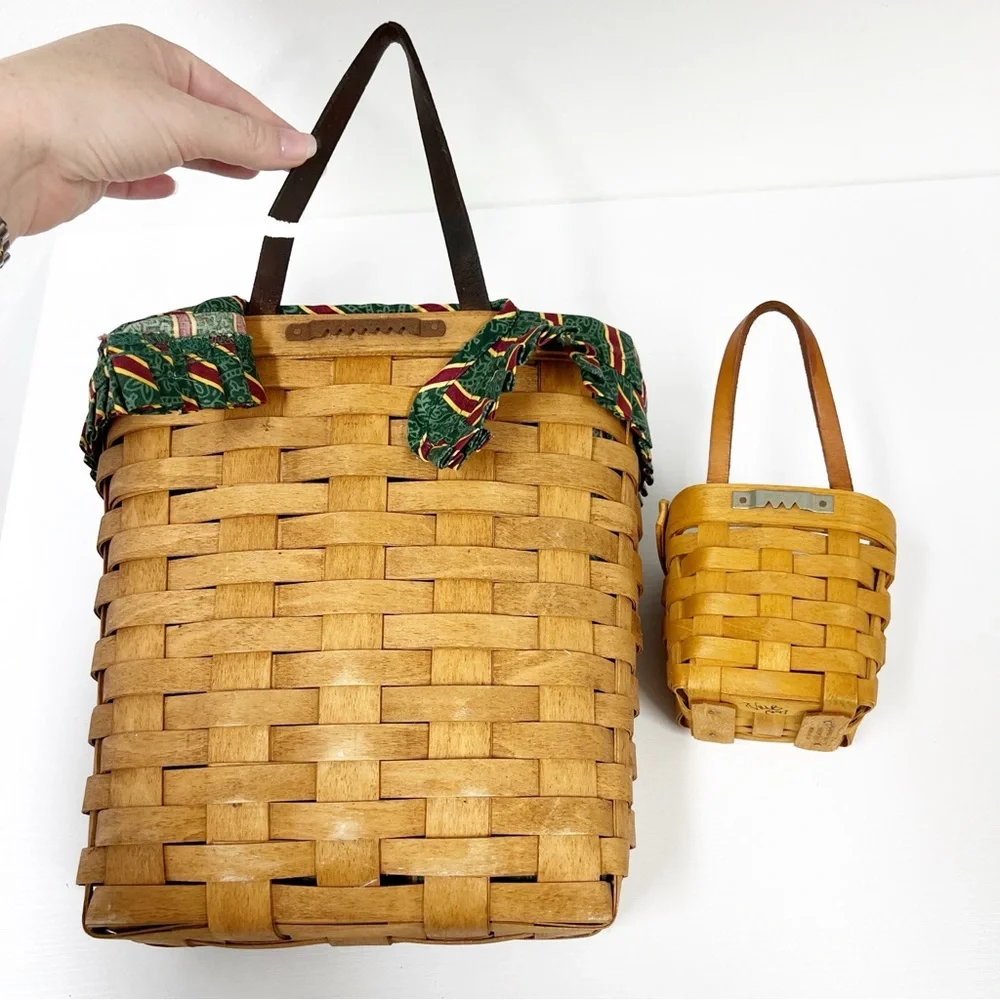 Longaberger Basket Lot Crisco Century Liner Hanging‎ Collectible